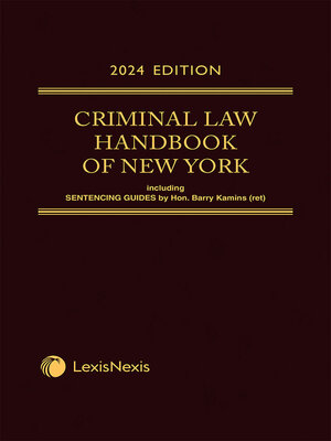cover image of Criminal Law Handbook of New York